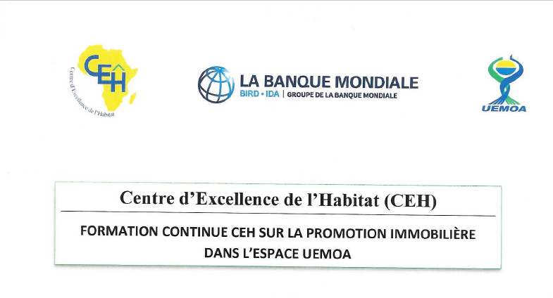 Formation continue CEH sur la promotion immobilière dans l’espace UEMOA : Un appel à candidature au profit des professionnels du secteur